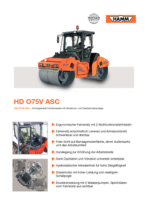 Tandem vibracijski valjci Hamm HD O75 V ASC