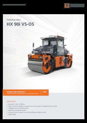 Tandem vibracijski valjci Hamm HX 90i VS-OS