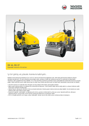 Tandem vibracijski valjci Wacker Neuson RD 16-100