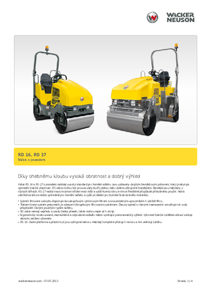 Tandem vibracijski valjci Wacker Neuson RD 16-100