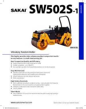 Tandem vibracijski valjci Sakai SW502W-1