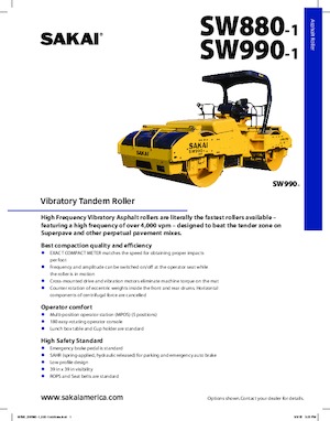Tandem vibracijski valjci Sakai SW880