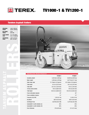Tandem vibracijski valjci Terex TV 1200-1
