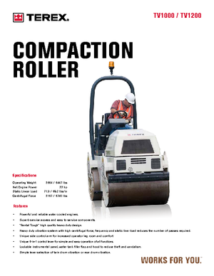 Tandem vibracijski valjci Terex TV 1200