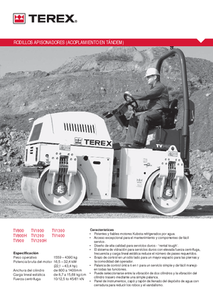 Tandem vibracijski valjci Terex TV 900