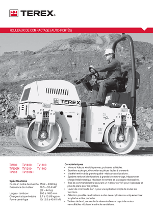 Tandem vibracijski valjci Terex TV 900