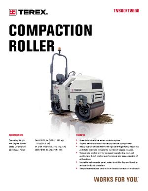 Tandem vibracijski valjci Terex TV 900