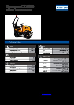 Tandem vibracijski valjci Dynapac CC 1000
