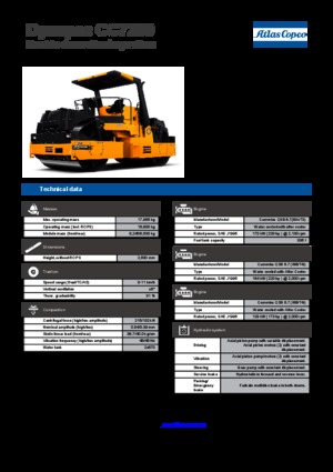 Tandem vibracijski valjci Dynapac CC 7200