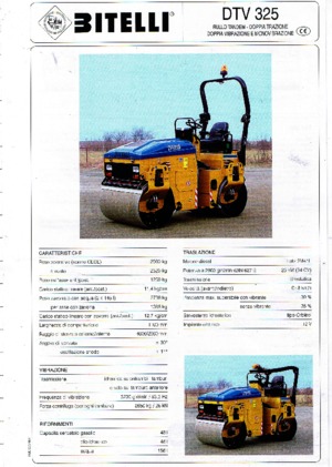 Tandem vibracijski valjci Bitelli DTV 325