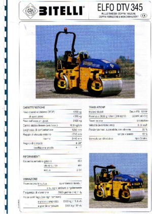 Tandem vibracijski valjci Bitelli DTV 345