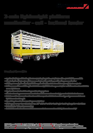 Poluprikolice sa zavjesama / ceradom Schwarzmüller 3-axle lightweight platform semitrailer - coil - inclined loader