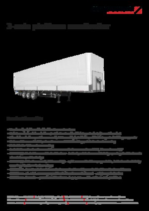 Poluprikolice sa zavjesama / ceradom Schwarzmüller 3-axle platform semitrailer for construction steel mats - transport
