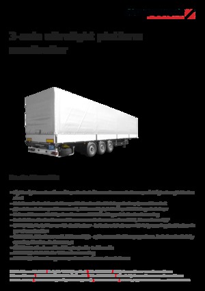 Poluprikolice sa zavjesama / ceradom Schwarzmüller 3-axle ultralight platform semitrailer