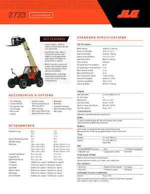 Teleskopski utovarivači JLG 2733