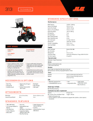 Teleskopski utovarivači JLG 313