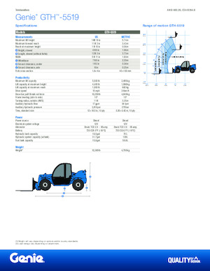 Teleskopski utovarivači Genie GTH-5519 