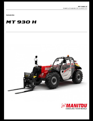 Teleskopski utovarivači Manitou MT 930 H 75 K Standard