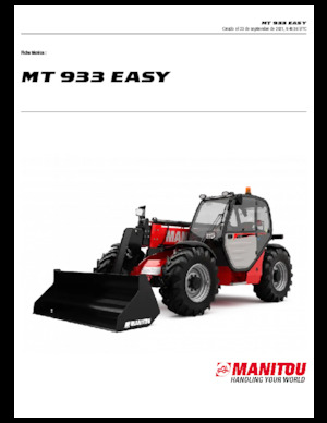 Teleskopski utovarivači Manitou MT 933 EASY Standard