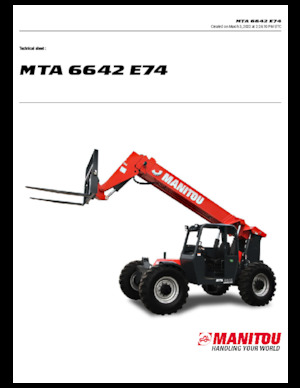 Teleskopski utovarivači Manitou MTA 6642 E74