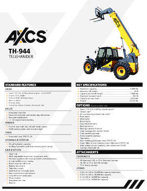 Teleskopski utovarivači AXCS TH-944