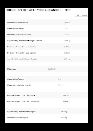 Teleskopski utovarivači Caterpillar TH357D