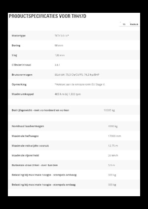 Teleskopski utovarivači Caterpillar TH417D