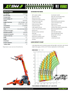 Teleskopski utovarivači Xtreme XR1044-B