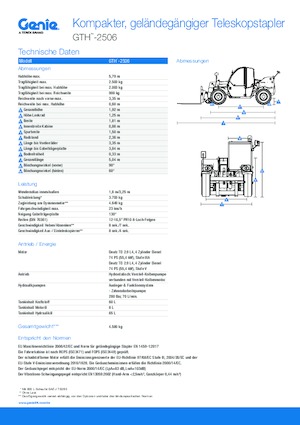 Teleskopski utovarivači Genie GTH-2506