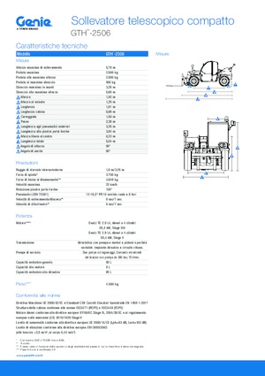 Teleskopski utovarivači Genie GTH-2506