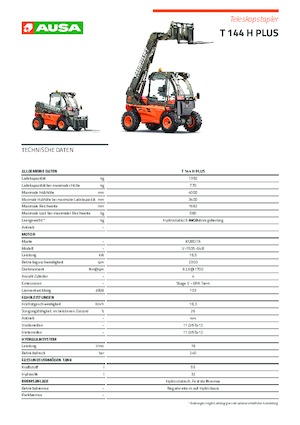 Teleskopski utovarivači Ausa T 144 H Plus