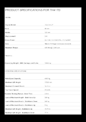 Teleskopski utovarivači Caterpillar TH417D