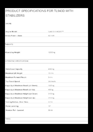 Teleskopski utovarivači Caterpillar TL943D With Stabilizers