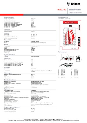 Rotirajući teleskopski utovarivači Bobcat TR40250