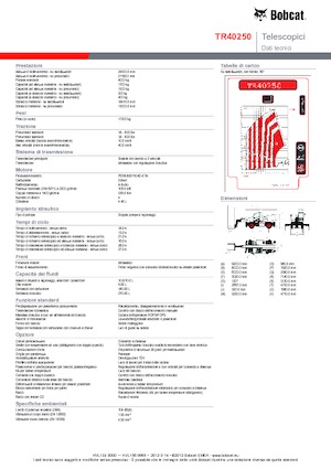 Rotirajući teleskopski utovarivači Bobcat TR40250