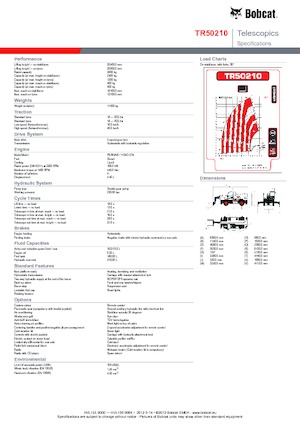 Rotirajući teleskopski utovarivači Bobcat TR50210