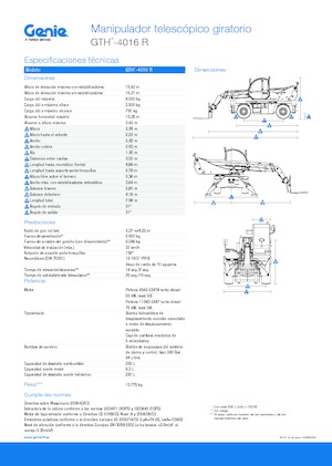 Rotirajući teleskopski utovarivači Genie GTH4016R