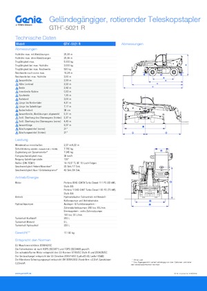 Rotirajući teleskopski utovarivači Genie GTH5021R