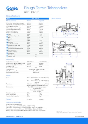 Rotirajući teleskopski utovarivači Genie GTH5021R