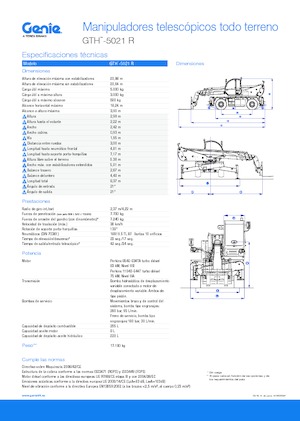 Rotirajući teleskopski utovarivači Genie GTH5021R