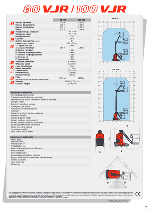 Vertikalna podizna platforma s jednim jarbolom Manitou 100 VJR Evolution