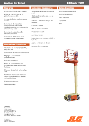 Vertikalna podizna platforma s jednim jarbolom JLG 1230ES