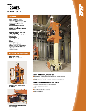 Vertikalna podizna platforma s jednim jarbolom JLG 1230ES