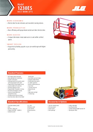 Vertikalna podizna platforma s jednim jarbolom JLG 1230ES