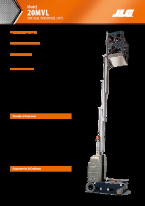 Vertikalna podizna platforma s jednim jarbolom JLG 20MVL