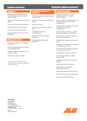 Vertikalna podizna platforma s jednim jarbolom JLG 25AM