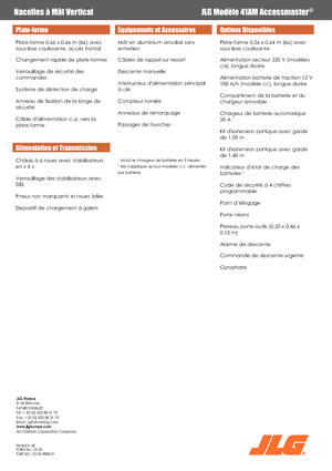 Vertikalna podizna platforma s jednim jarbolom JLG 41AM