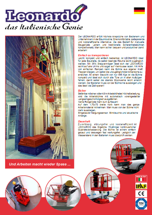 Vertikalna podizna platforma s jednim jarbolom Bravi Leonardo Outdoor