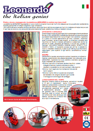 Vertikalna podizna platforma s jednim jarbolom Bravi Leonardo Outdoor