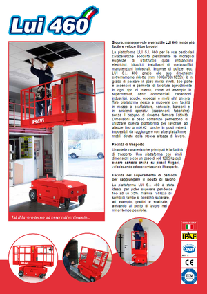 Vertikalna podizna platforma s jednim jarbolom Bravi Lui 460